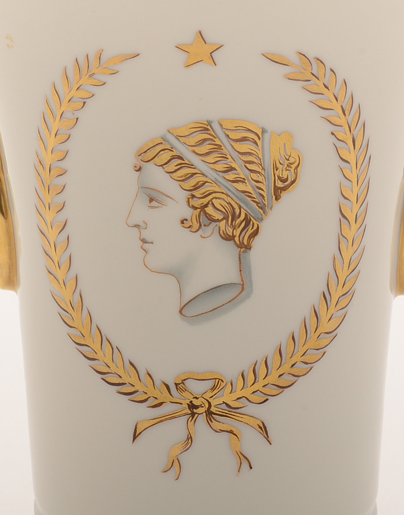 Porcelain Pedestal Vase by Vista Alegre