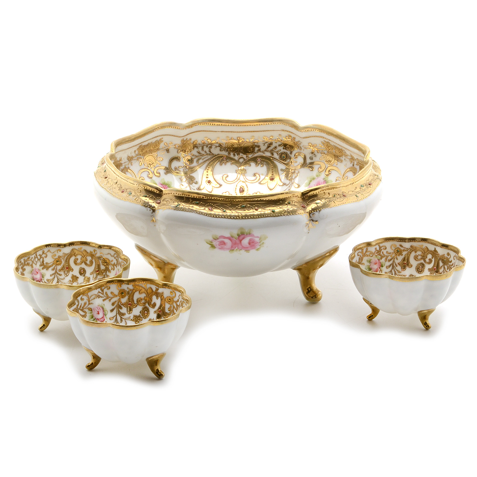 Antique Noritake Nippon Bowl and Cups