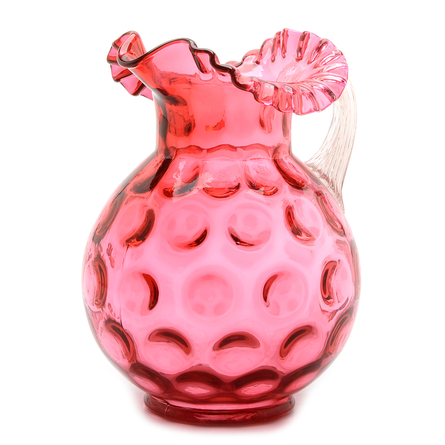 Fenton-style Glass Pitcher
