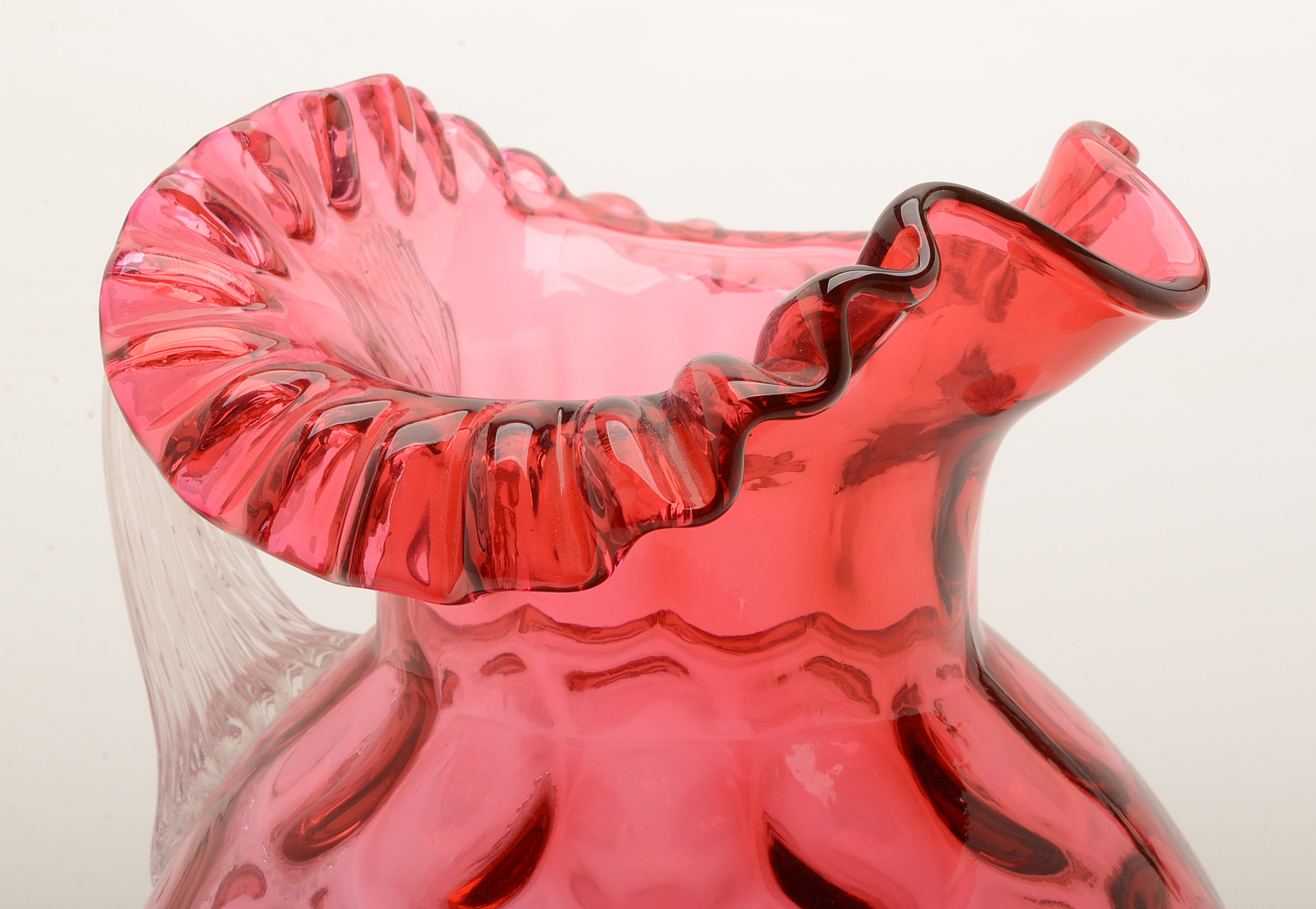 Fenton-style Glass Pitcher