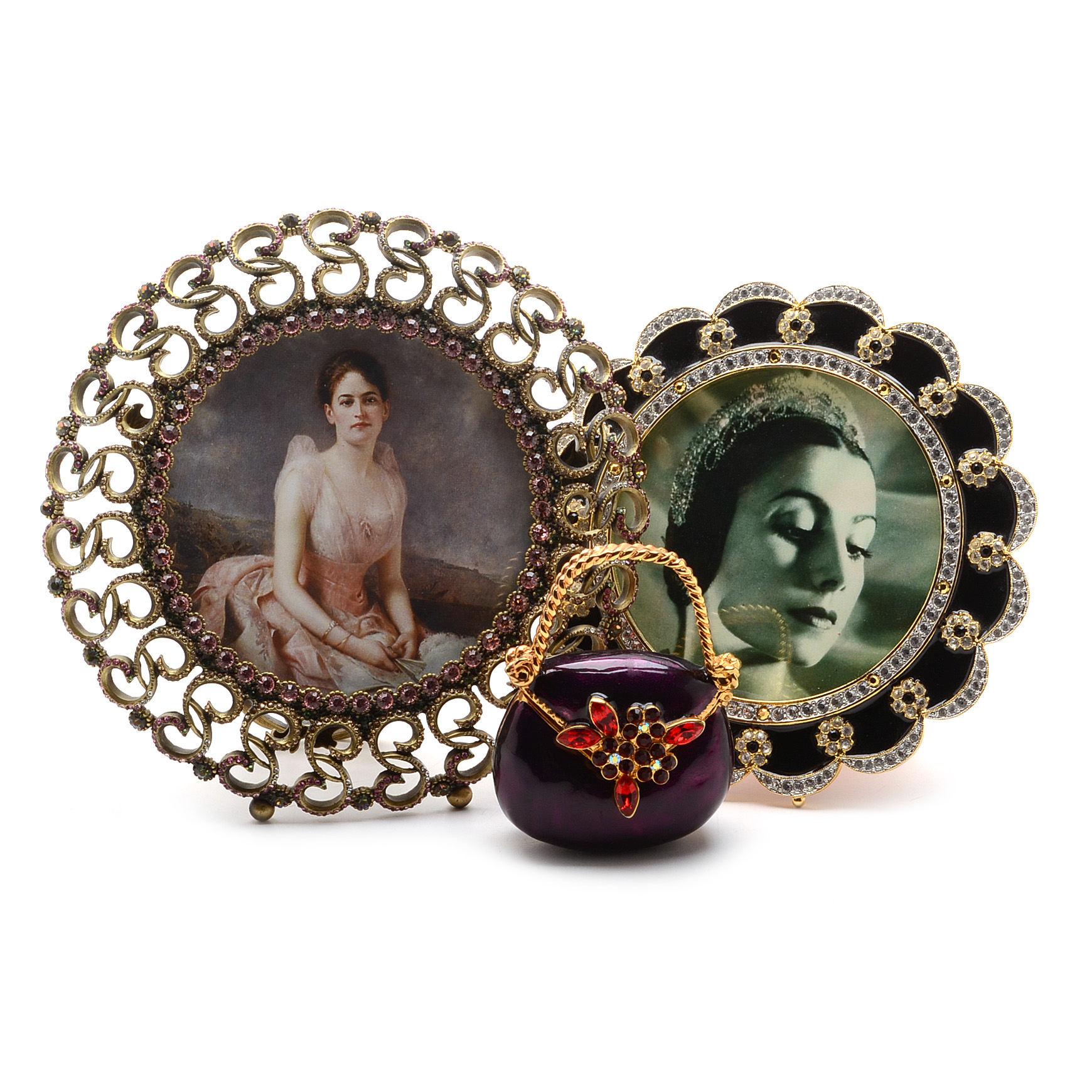 Jay Strongwater Decorative Picture Frames and Trinket Box