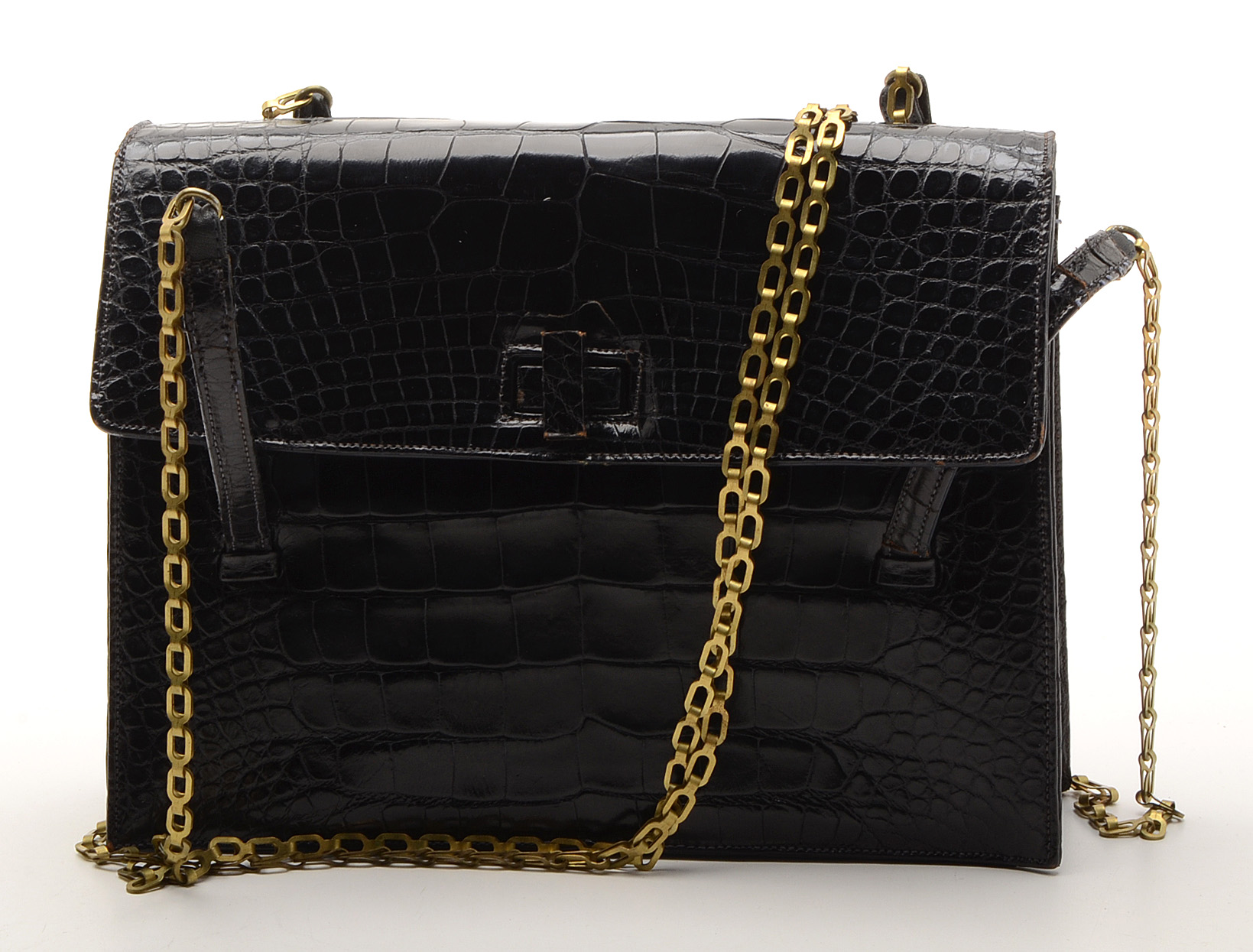 Two Vintage Alligator Purses and Snakeskin Wallet