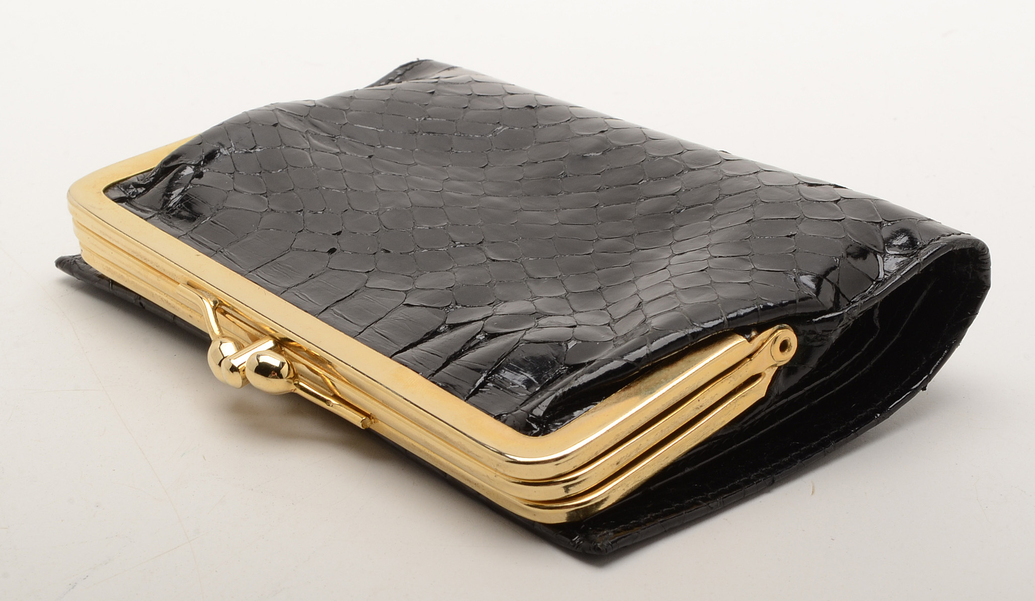 Two Vintage Alligator Purses and Snakeskin Wallet