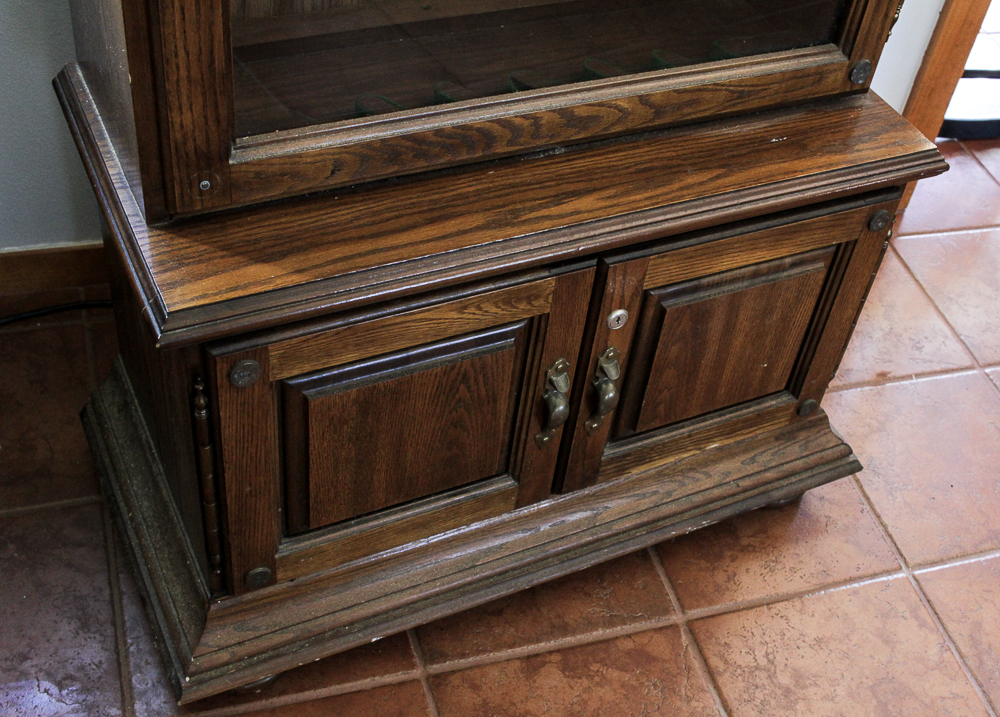 Oak Gun Cabinet