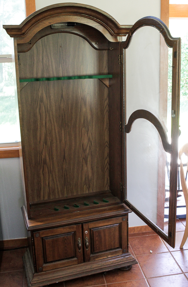 Oak Gun Cabinet