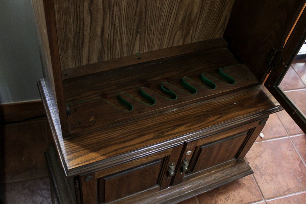 Oak Gun Cabinet