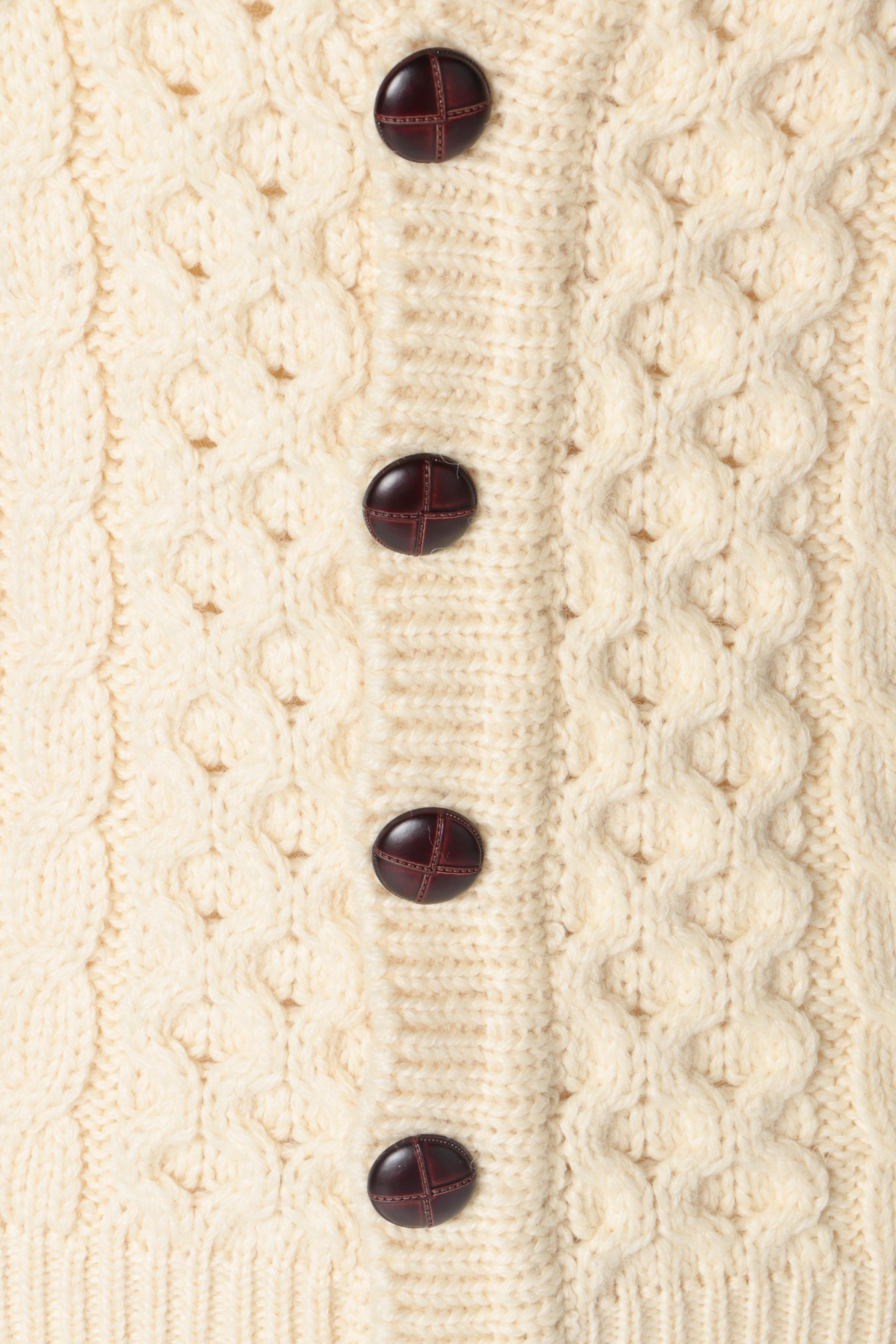 John Molloy Irish Cardigan Knit Sweater