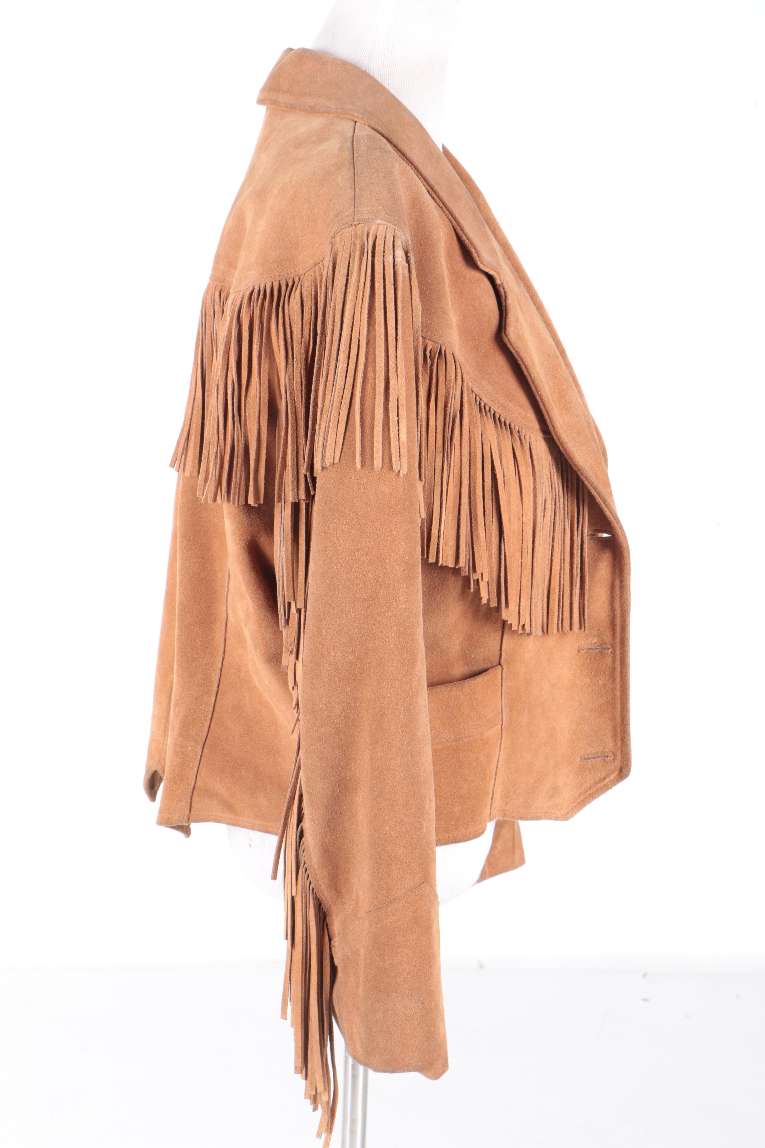 Women's Southwestern Style Suede Fringe Jacket by Pioneer Wear