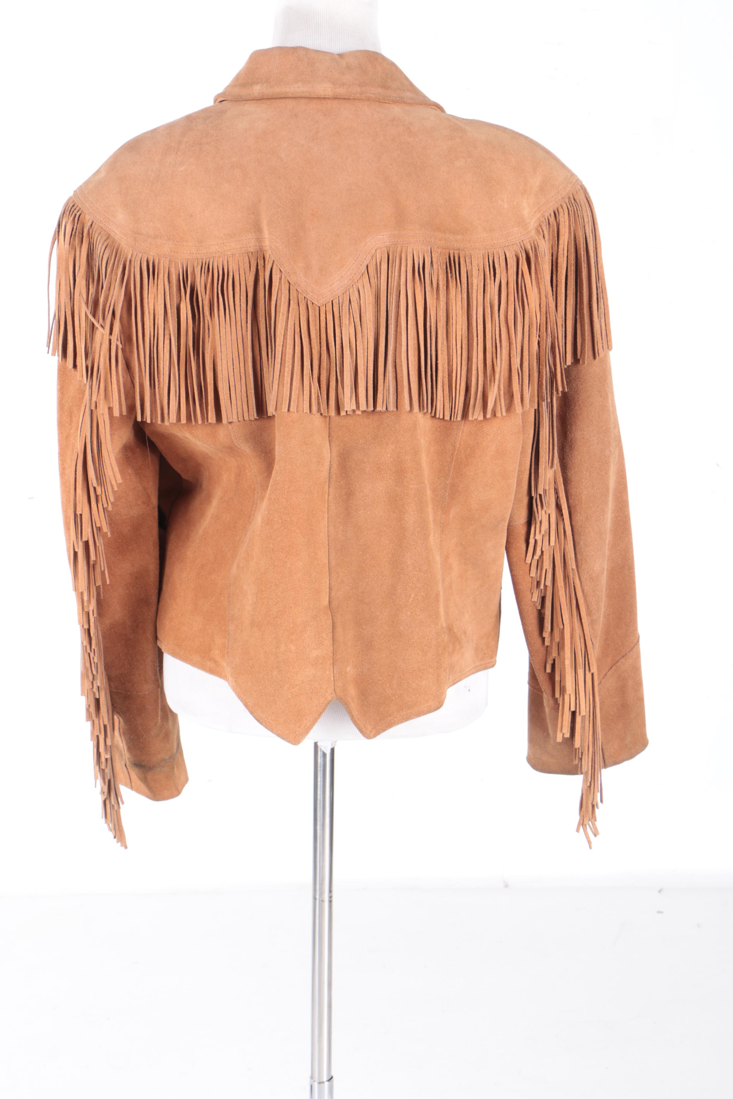 Women's Southwestern Style Suede Fringe Jacket by Pioneer Wear