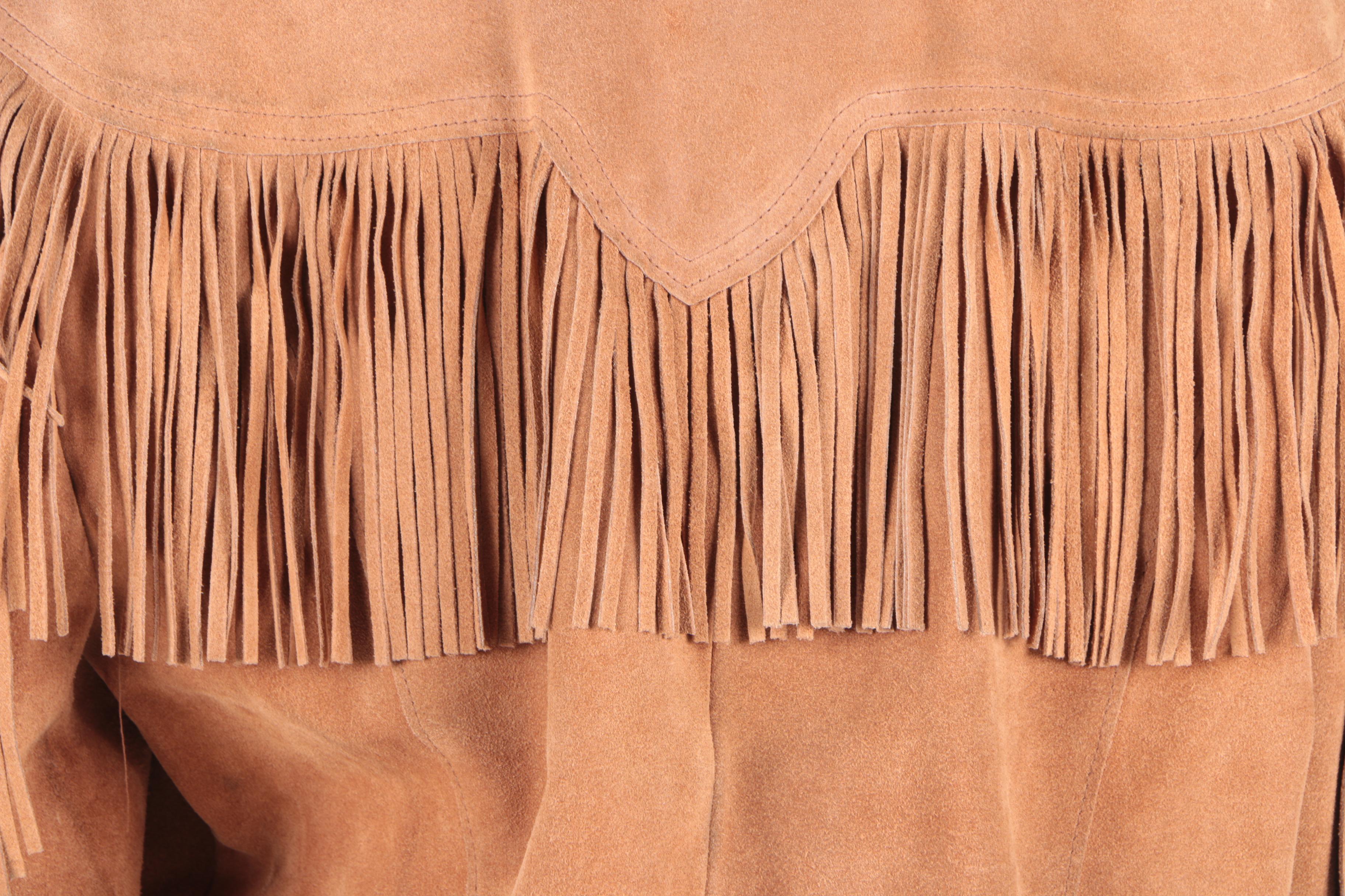 Women's Southwestern Style Suede Fringe Jacket by Pioneer Wear