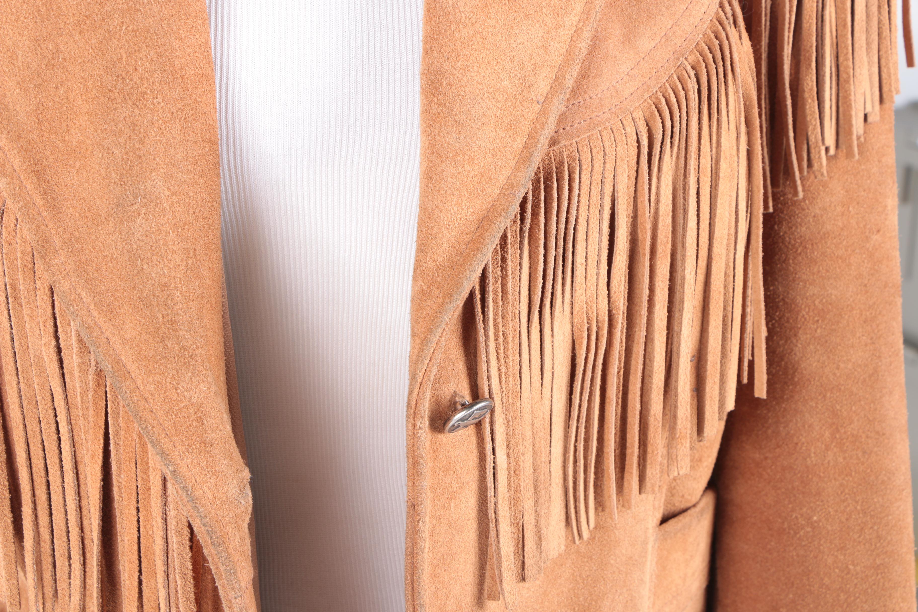 Women's Southwestern Style Suede Fringe Jacket by Pioneer Wear