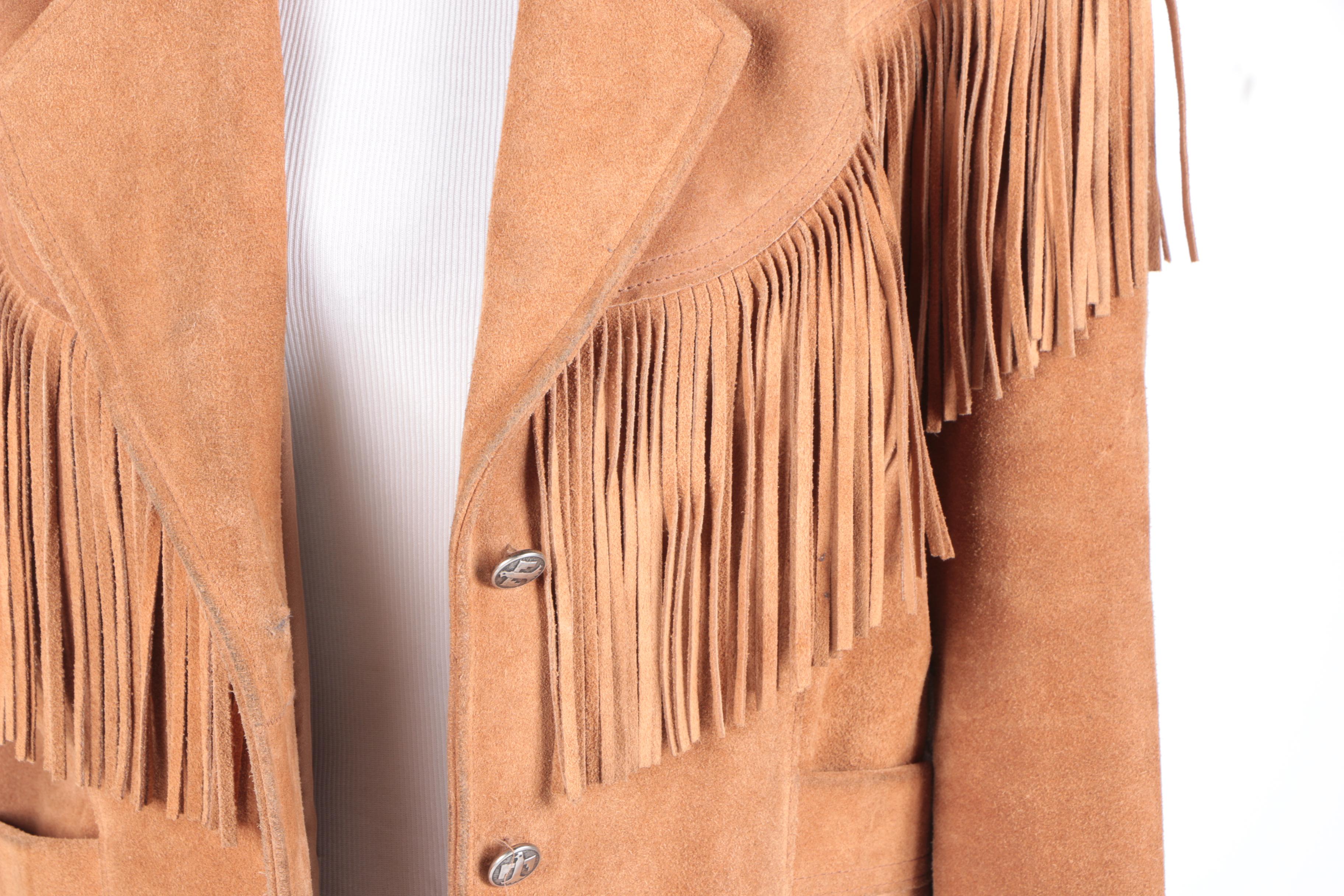 Women's Southwestern Style Suede Fringe Jacket by Pioneer Wear