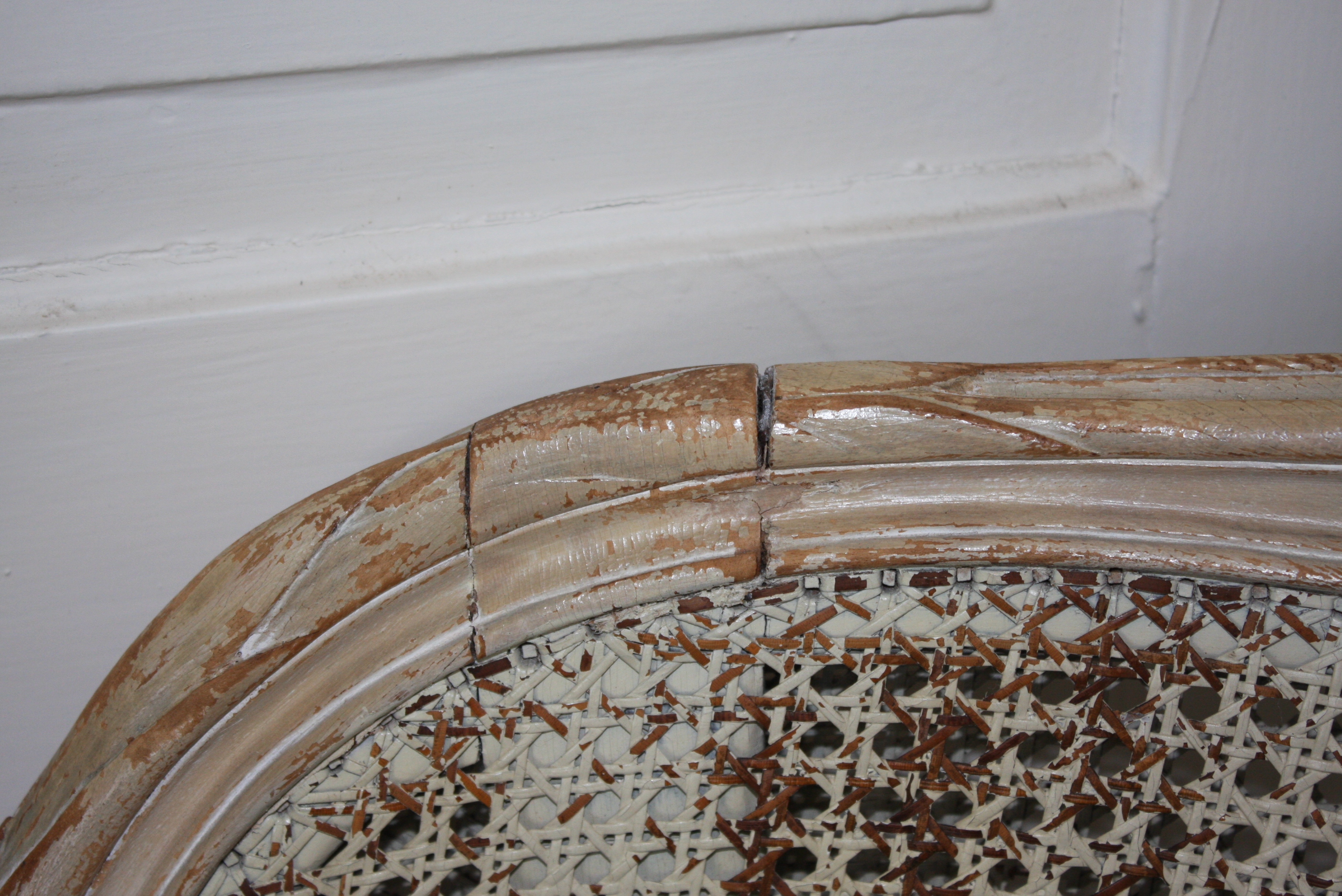 Louis XV Style Cane Back Chaise Lounge