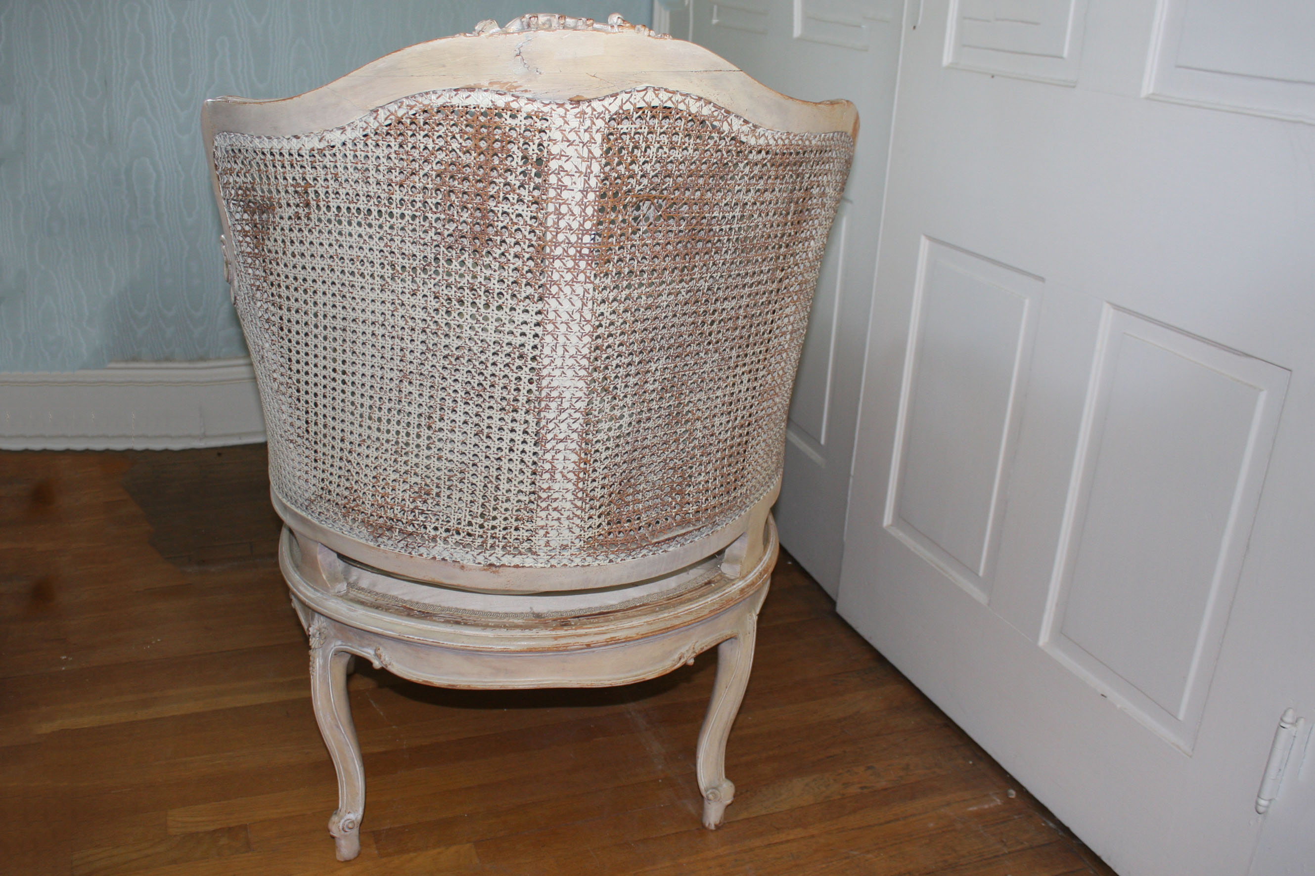 Louis XV Style Cane Back Chaise Lounge