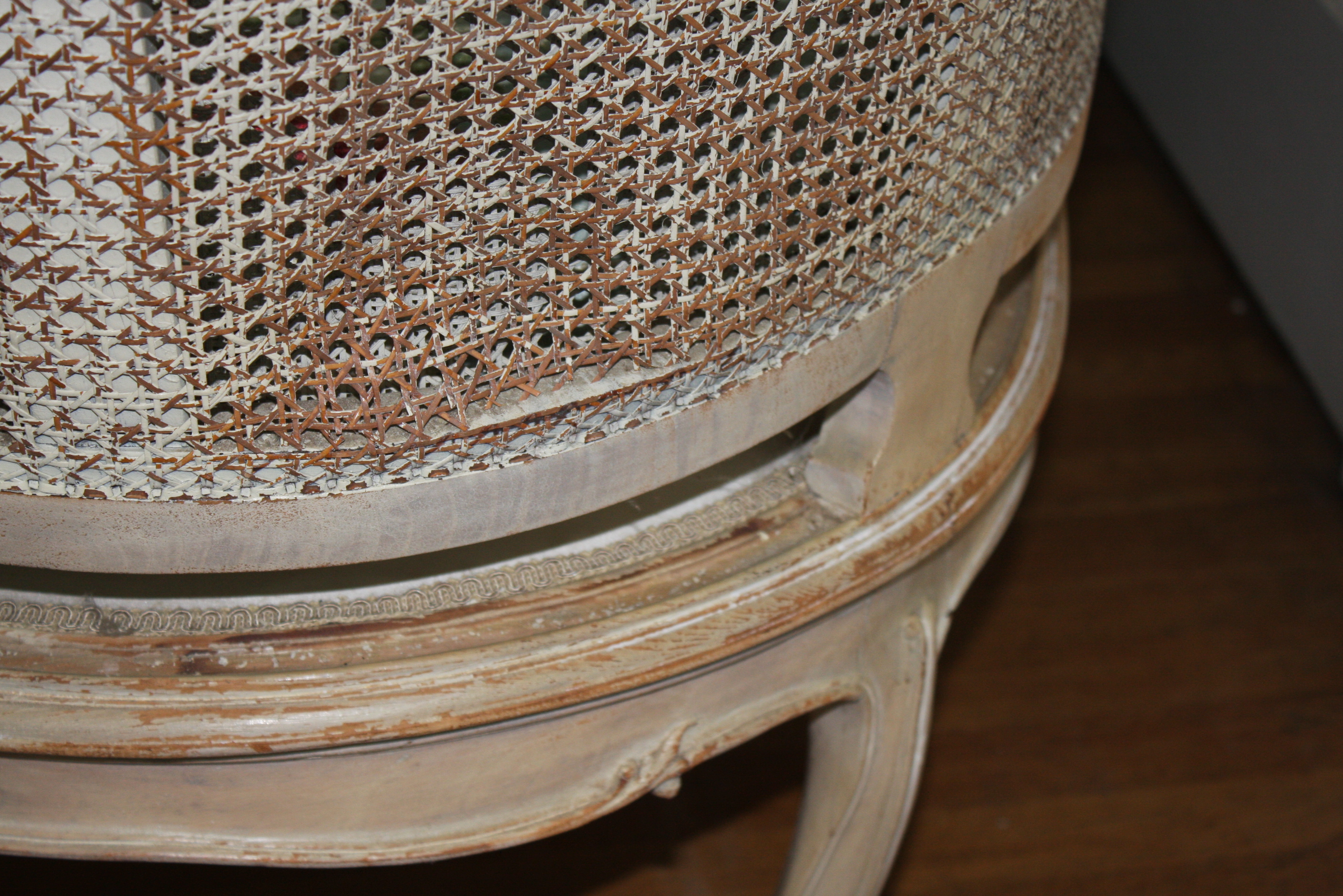 Louis XV Style Cane Back Chaise Lounge