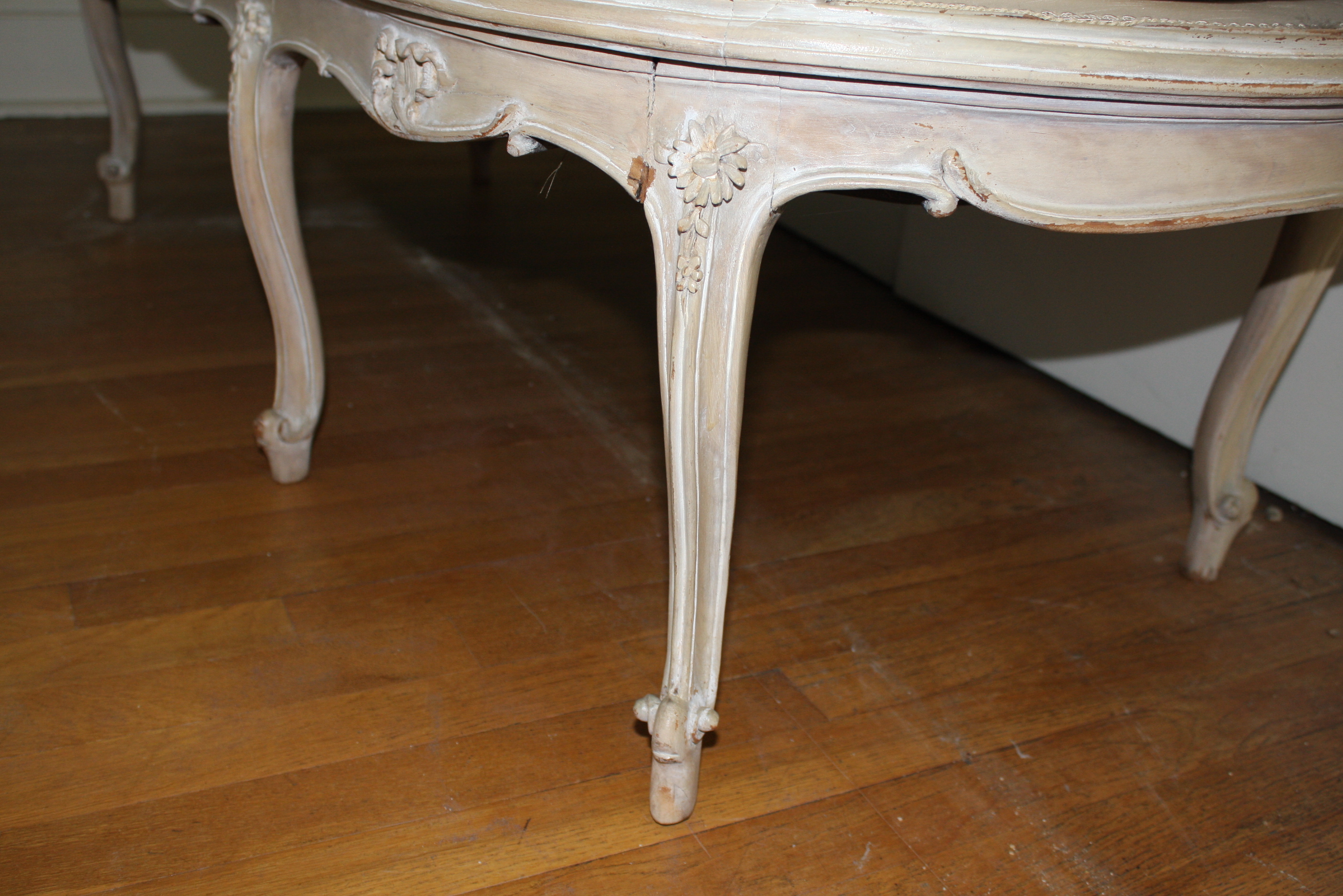 Louis XV Style Cane Back Chaise Lounge