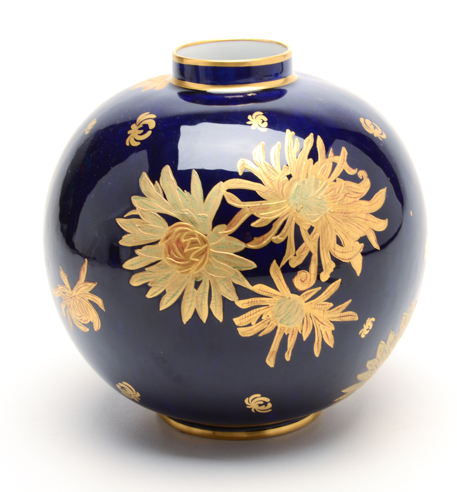 Royal Crown Derby Painted Porcelain Vase