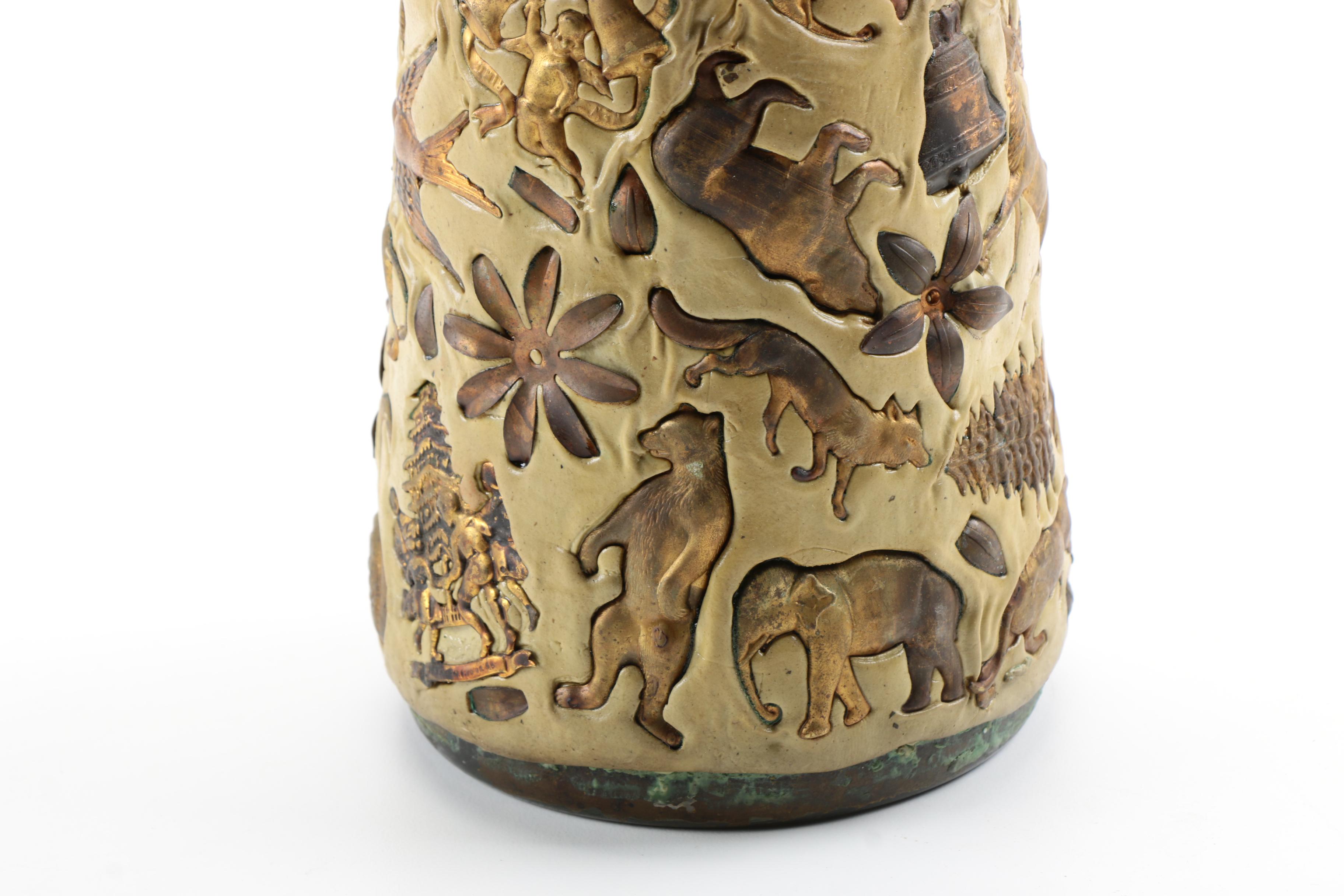 Ceramic Vase With Animal Surface Motif