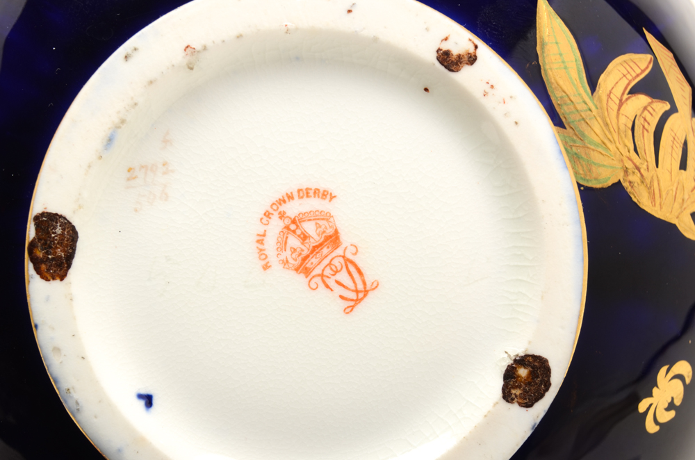 Royal Crown Derby Painted Porcelain Vase