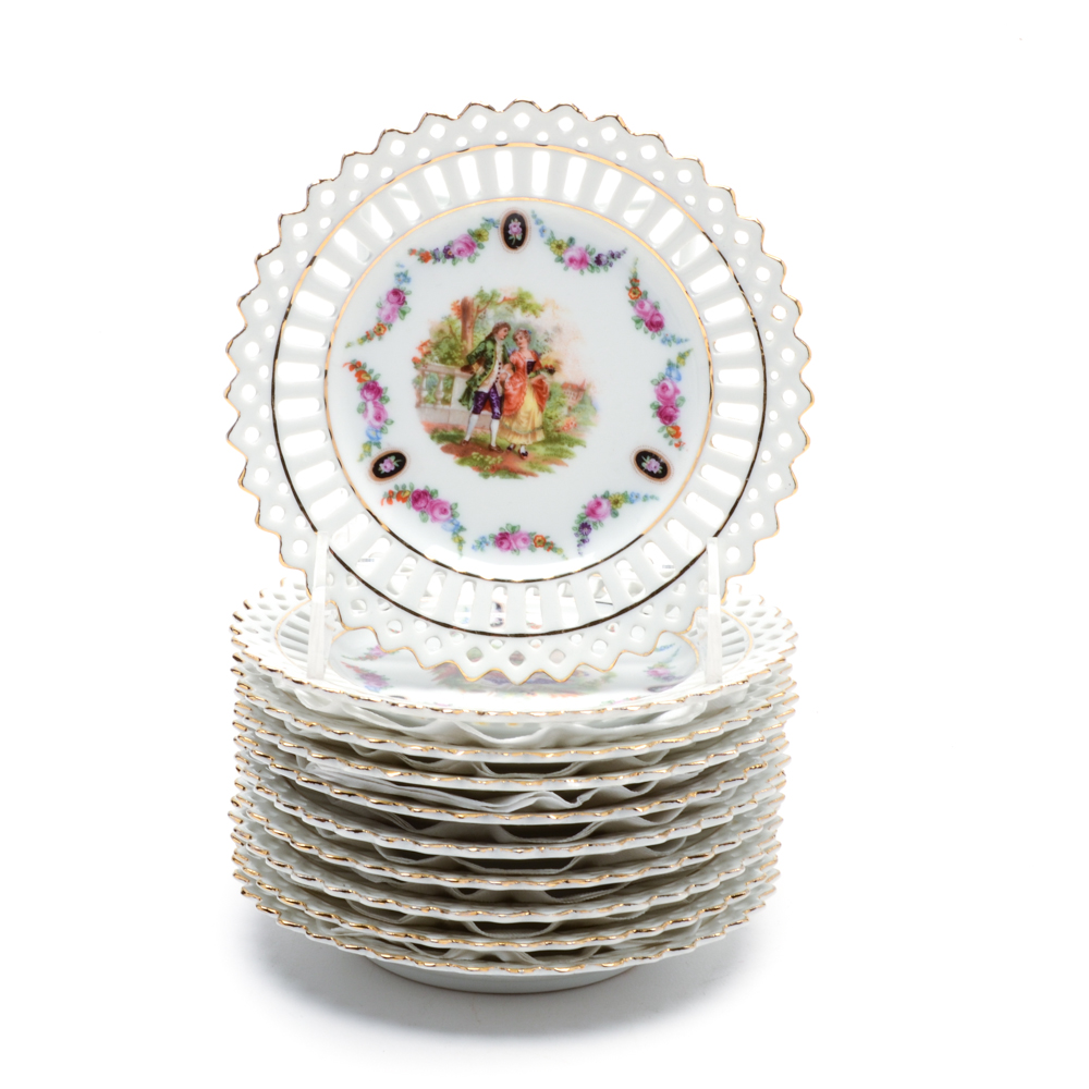 German Porcelain Courtship Plates