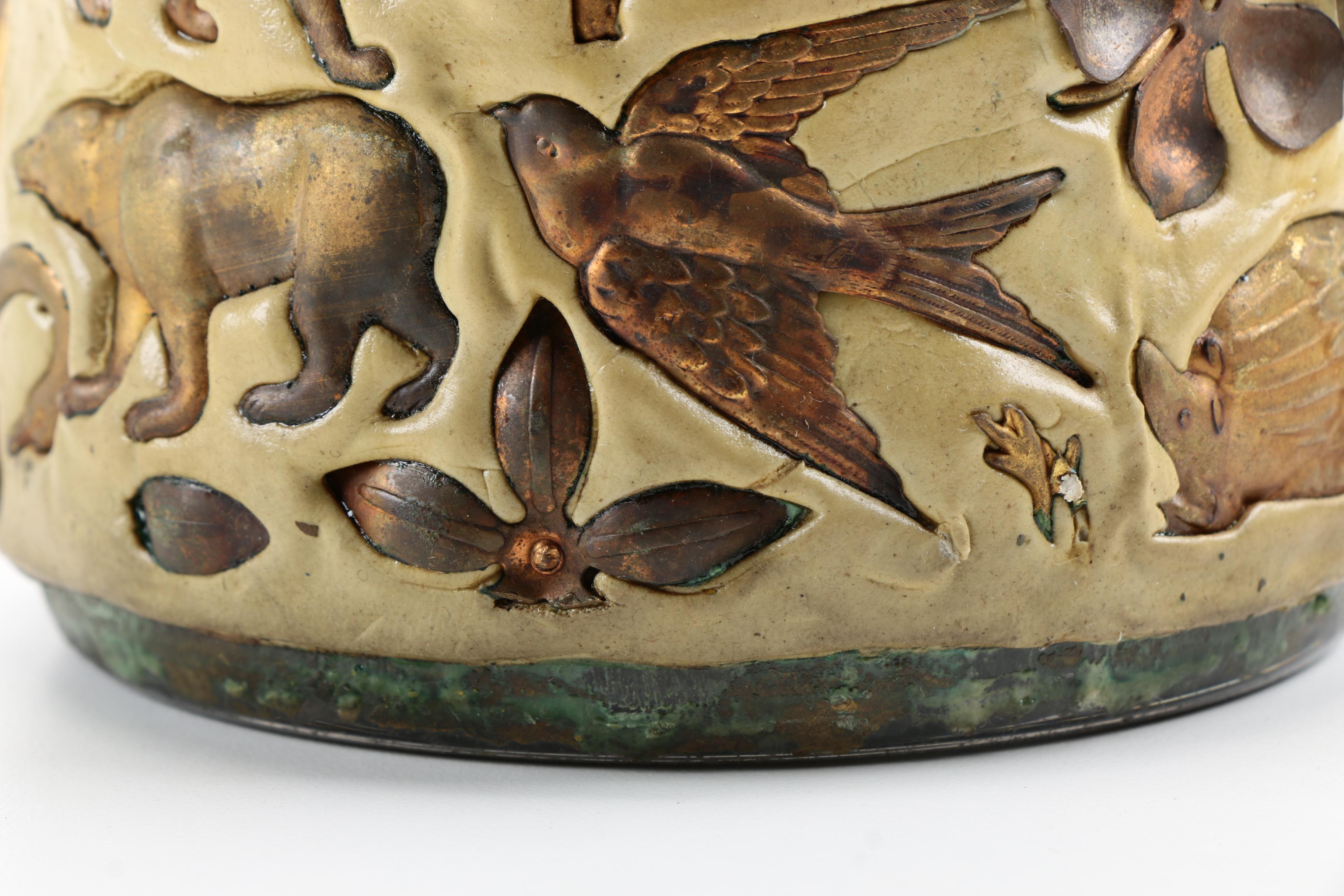 Ceramic Vase With Animal Surface Motif