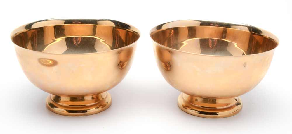 Gold Tone Tableware Including Oneida "Tudor"