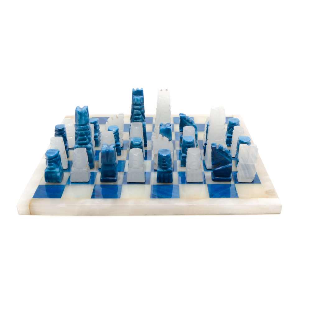Carved Agate Chess Set