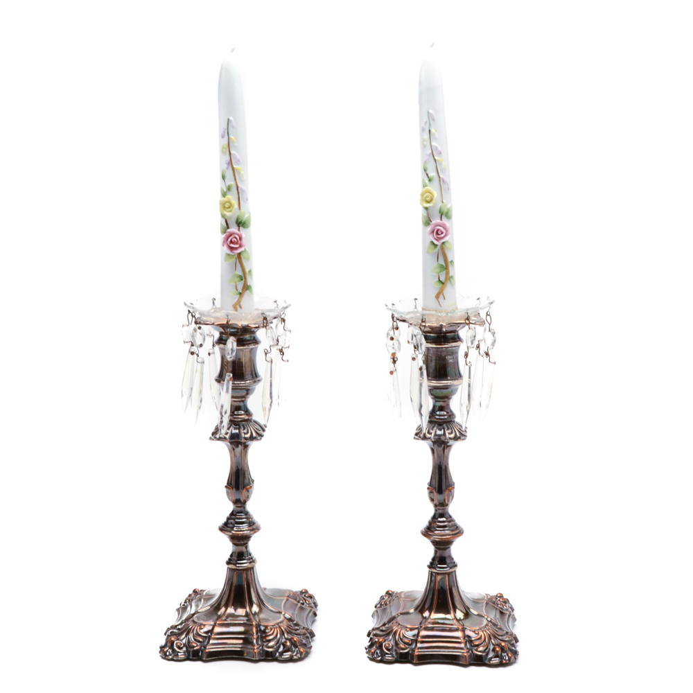 Pair of Silver Plate Candlesticks