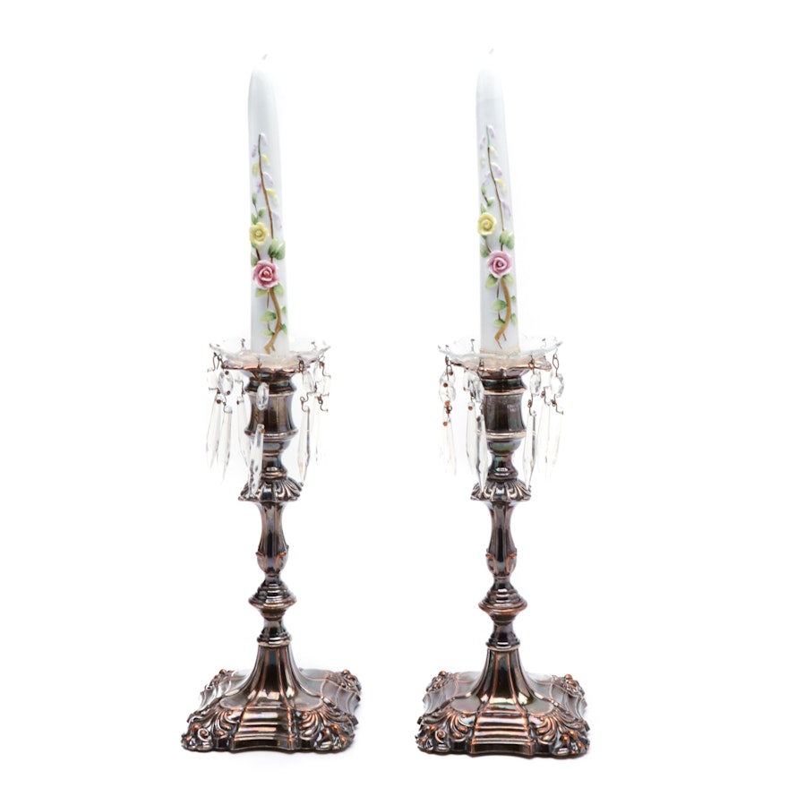 Pair of Silver Plate Candlesticks