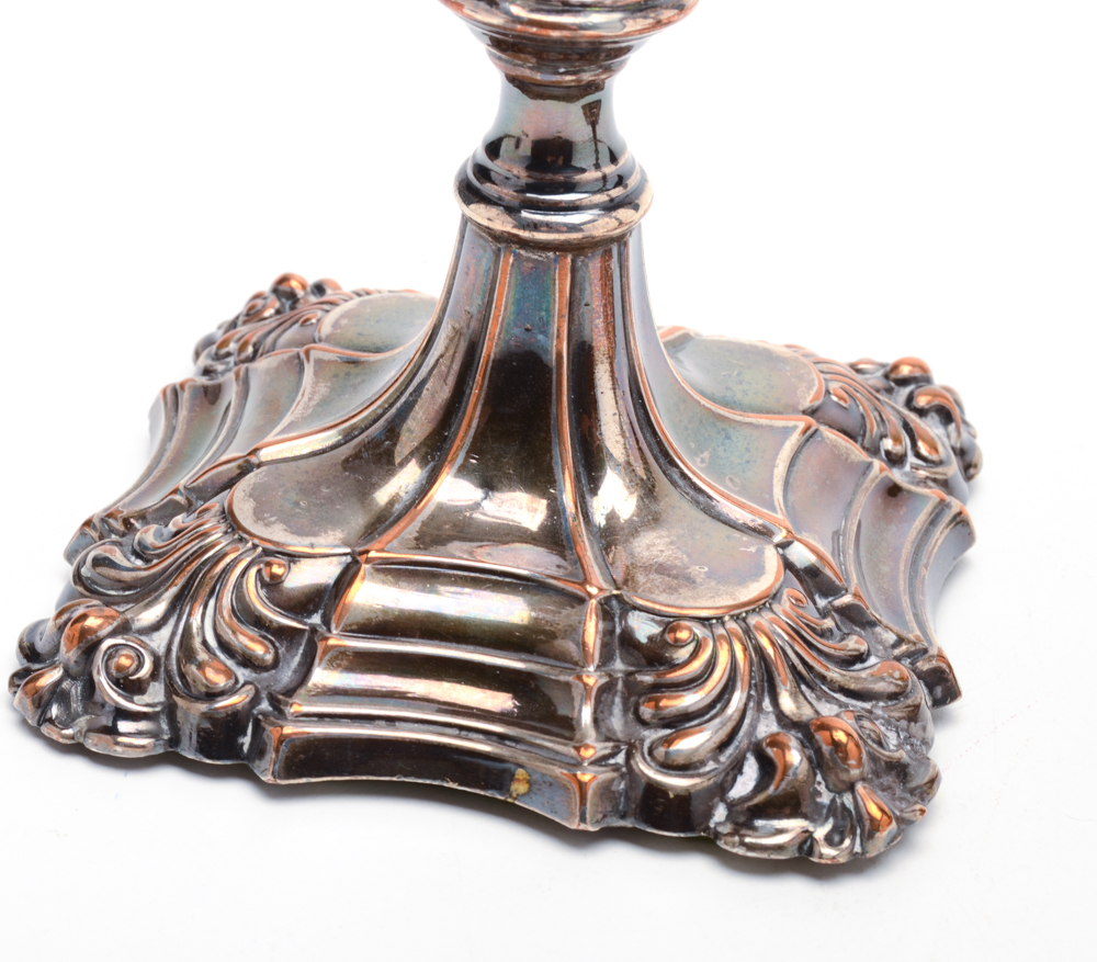 Pair of Silver Plate Candlesticks