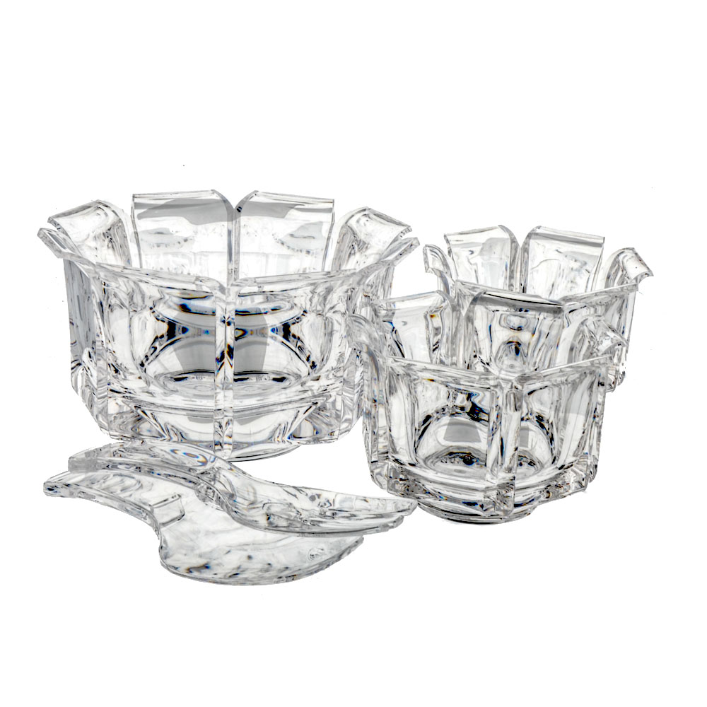 Acrylic Salad Bowls with Tongs by Grainware