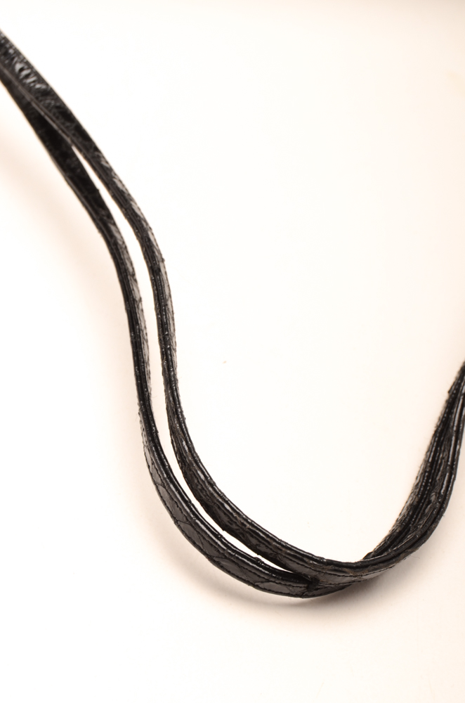 Judith Leiber Designer Snakeskin Black Handbag