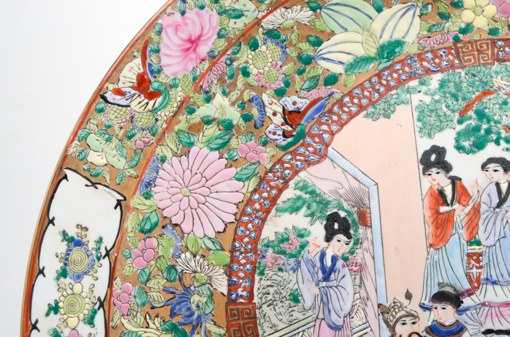 Vintage Enameled Chinese Platter