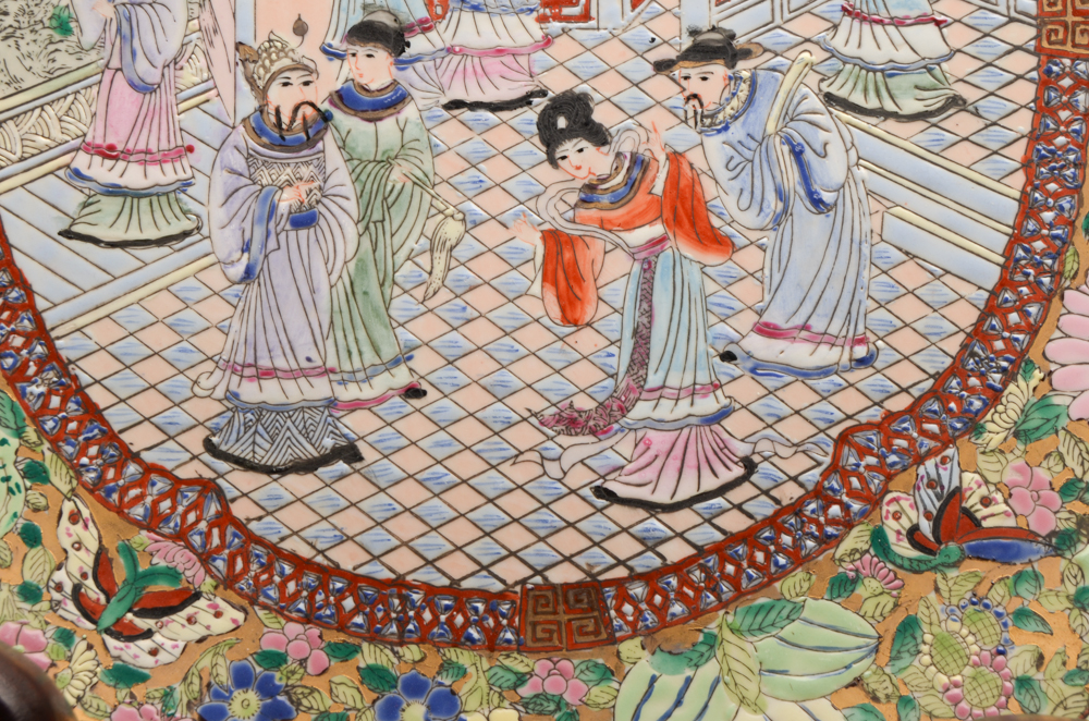 Vintage Enameled Chinese Platter