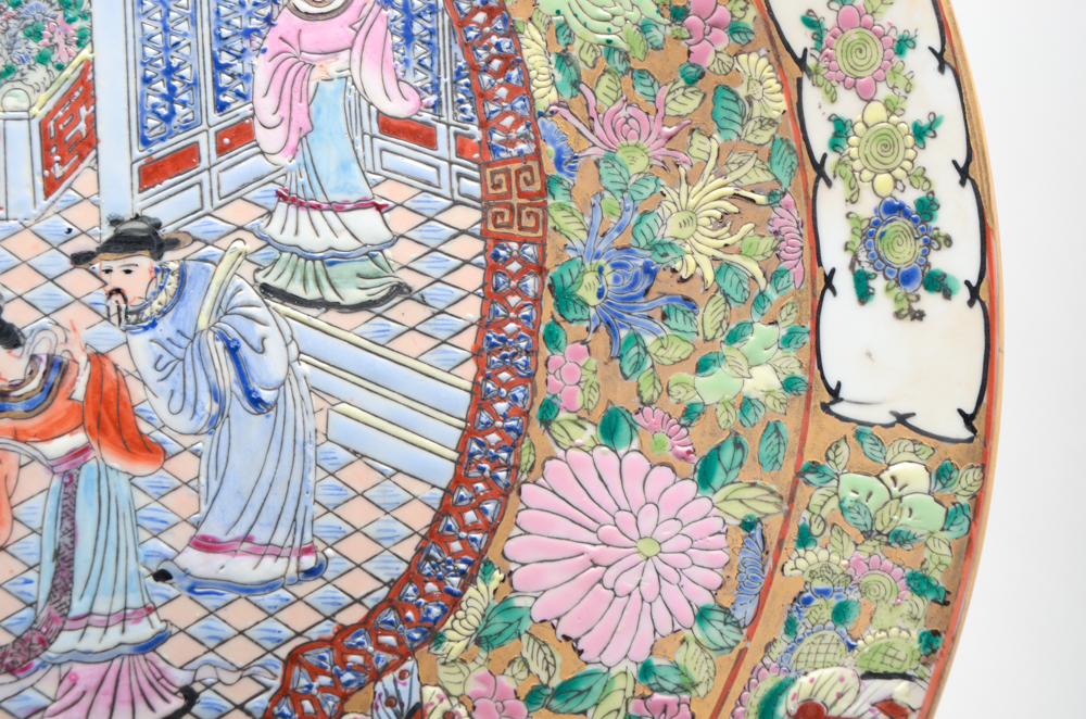 Vintage Enameled Chinese Platter