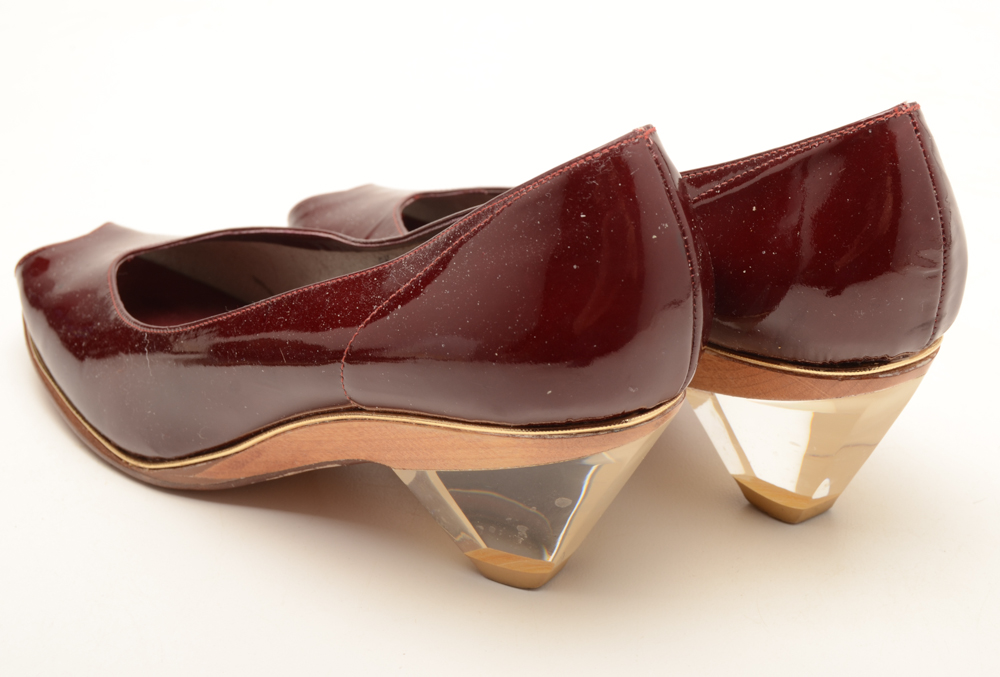 Two Pairs of Timothy's Collection Peep Toe Heels