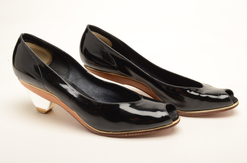 Two Pairs of Timothy's Collection Peep Toe Heels