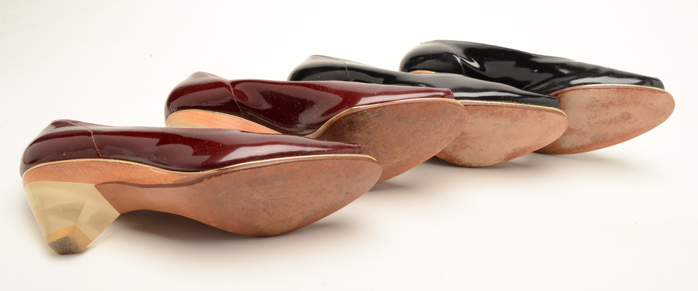 Two Pairs of Timothy's Collection Peep Toe Heels