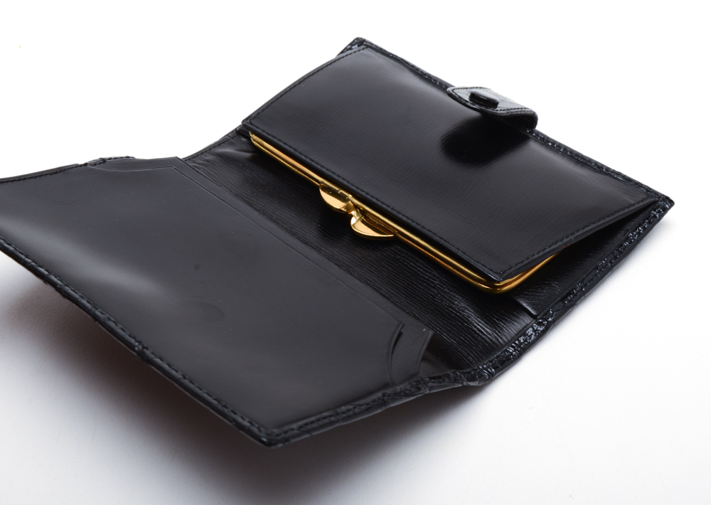 Black and White Vintage Alligator and Leather Wallets