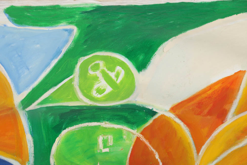 Phillip Callahan Oil Painting of Stylized Figures