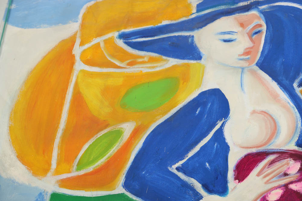 Phillip Callahan Oil Painting of Stylized Figures