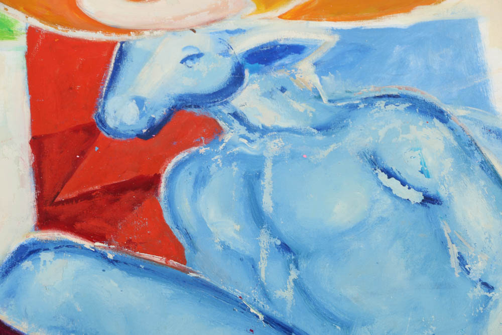 Phillip Callahan Oil Painting of Stylized Figures