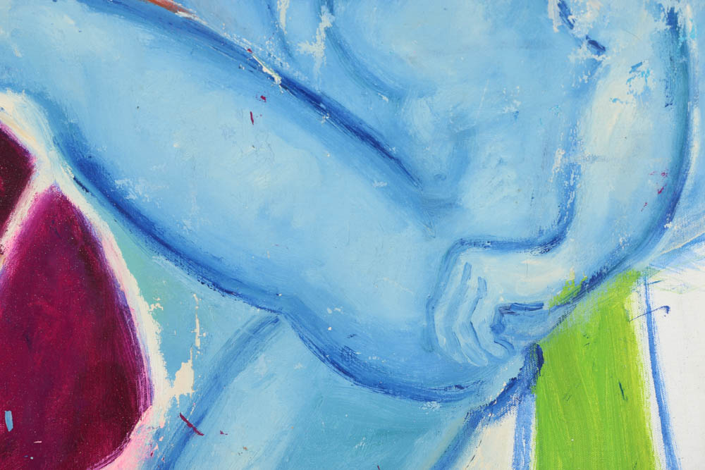 Phillip Callahan Oil Painting of Stylized Figures