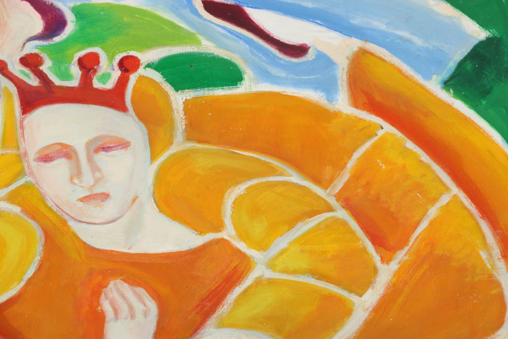 Phillip Callahan Oil Painting of Stylized Figures