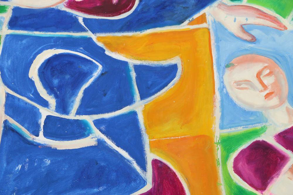 Phillip Callahan Oil Painting of Stylized Figures