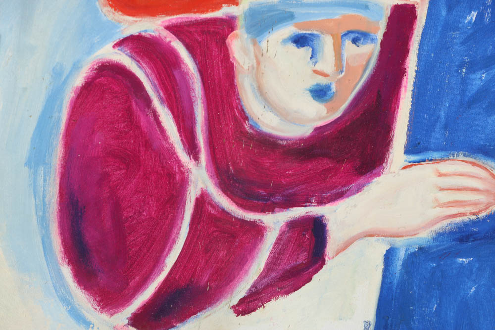 Phillip Callahan Oil Painting of Stylized Figures