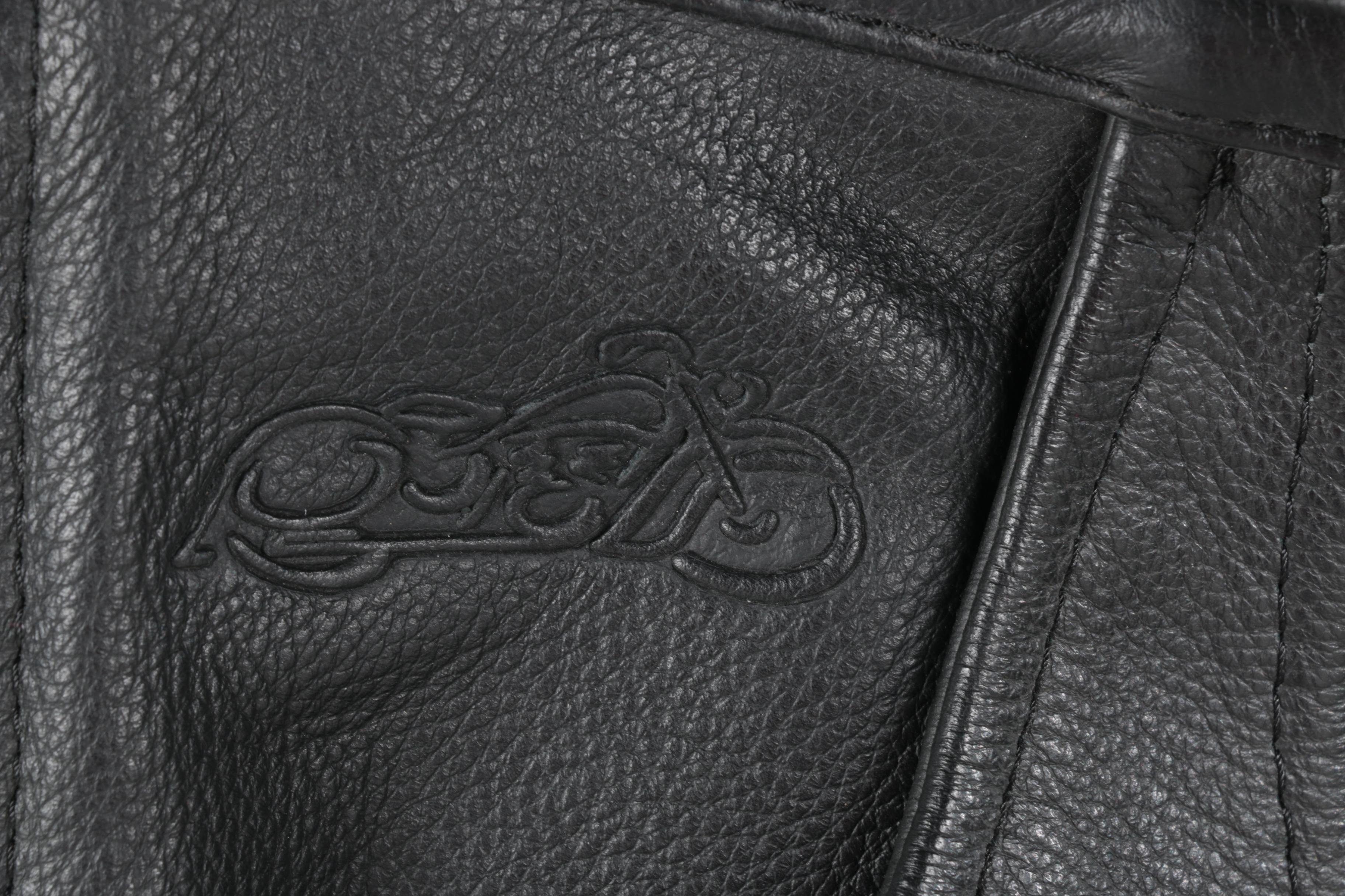 Men's Easyriders Black Leather Chaps