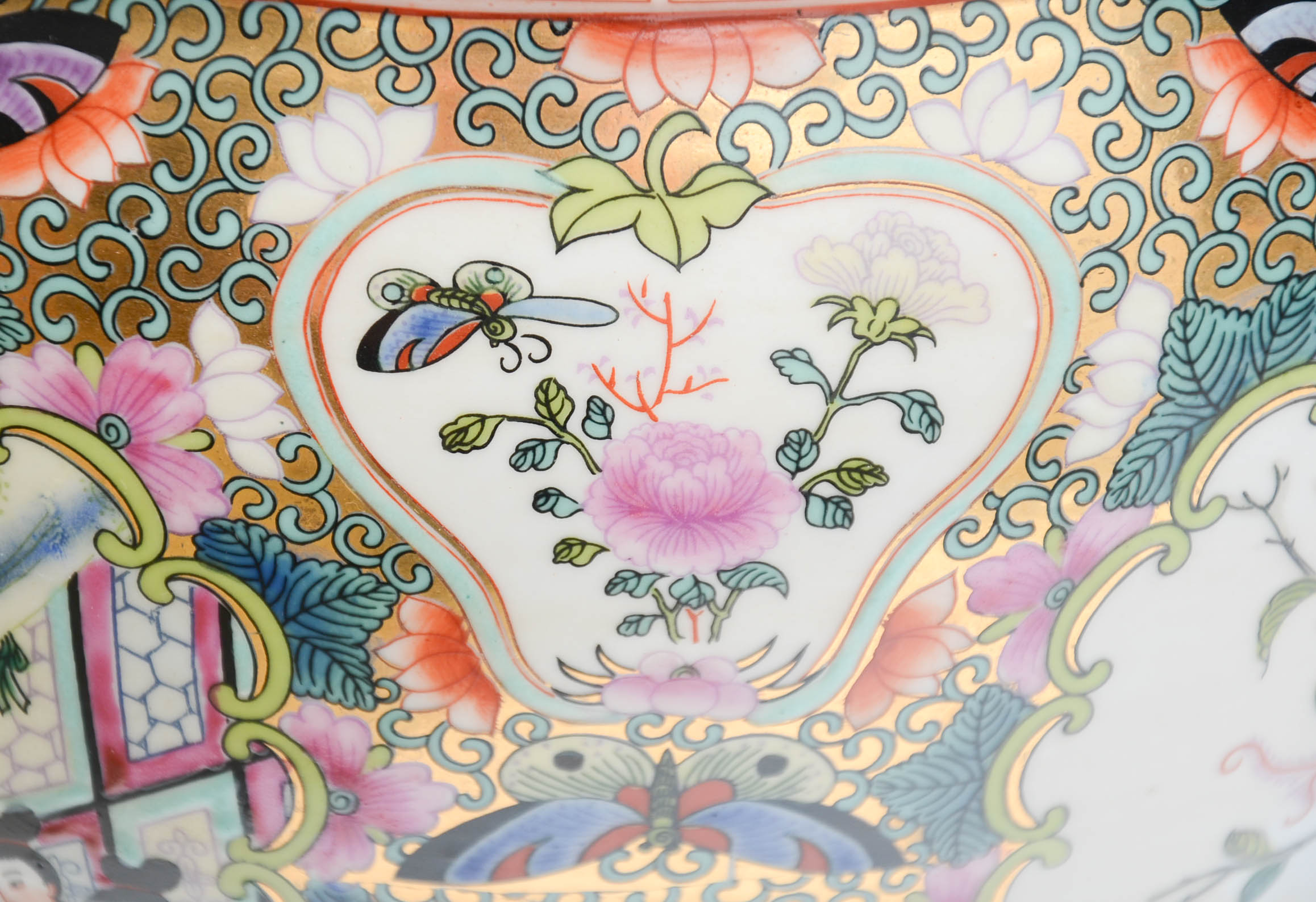 Chinese Fishbowl Garden Pot with Wooden Stand