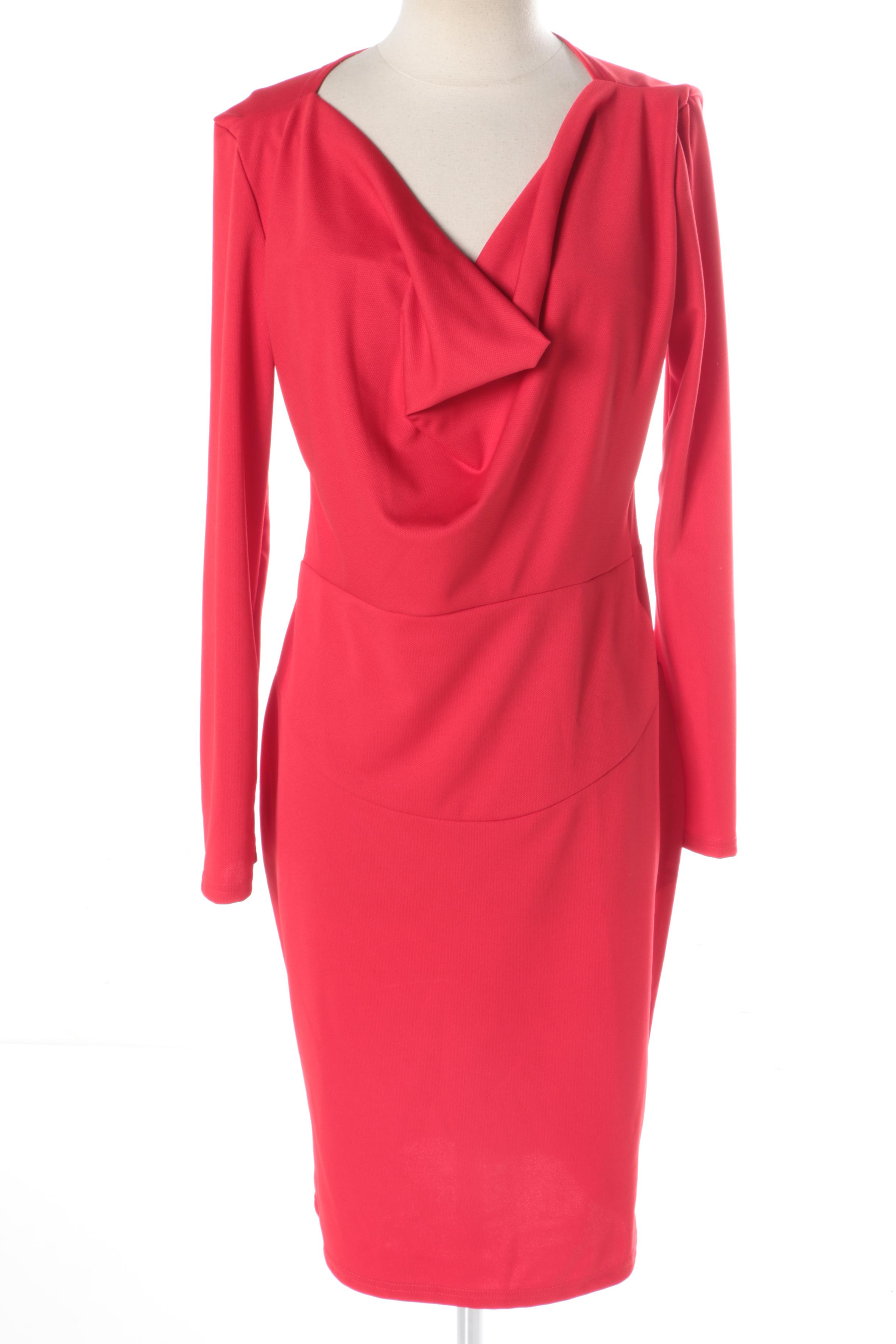 Pepe Runa Red Dress and White Blazer