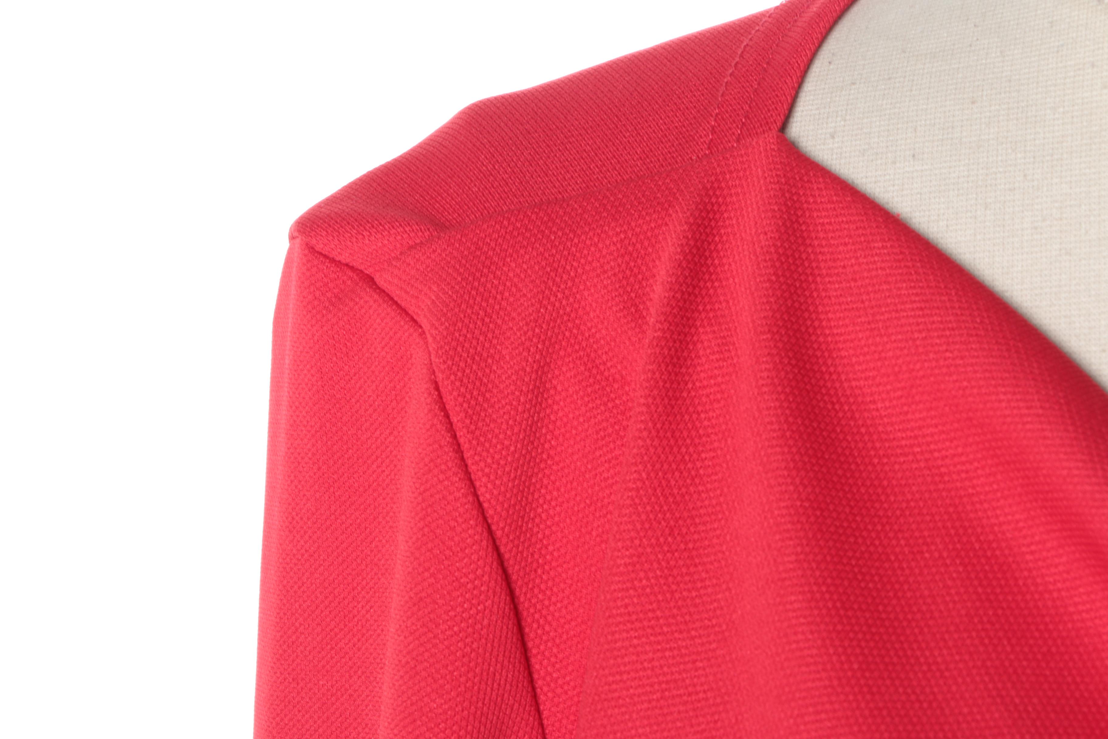 Pepe Runa Red Dress and White Blazer